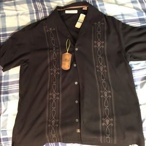 Tommy Bahama Men’s black silk short sleeve